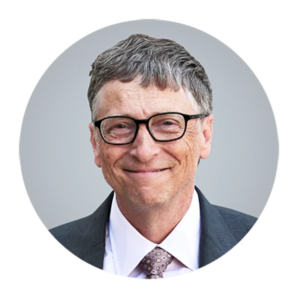 Bill Gates Headshot Circular PNG