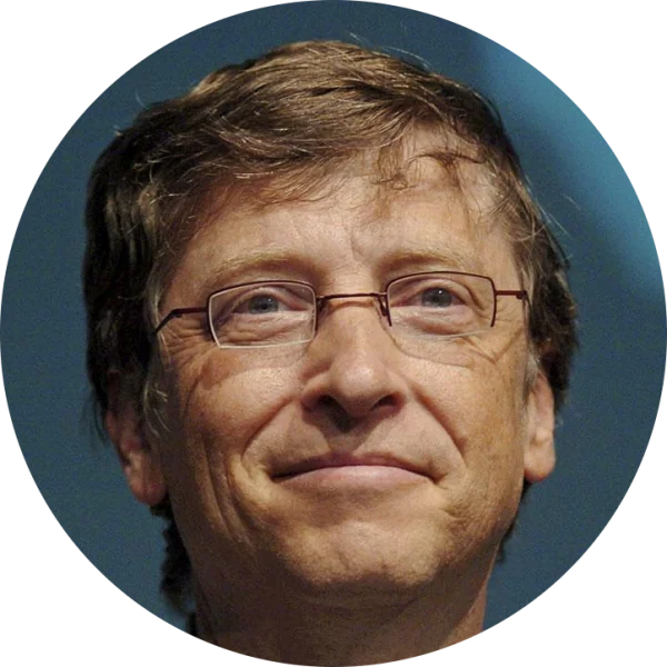 Bill Gates Smiling Headshot PNG