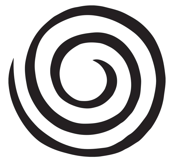 Black Spiral Design Element PNG Transparent