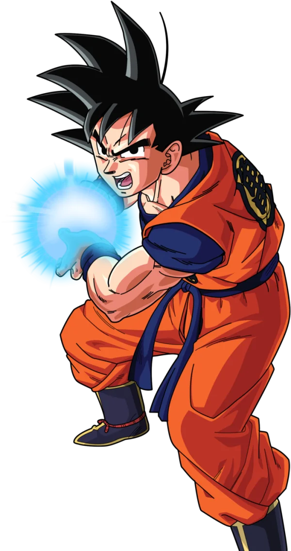 Goku Powering Up Kamehameha PNG Transparent