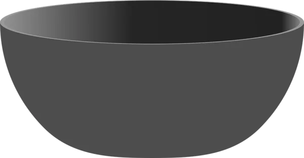Dark Gray Serving Bowl PNG