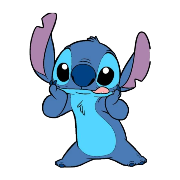 Stitch Making a Funny Face PNG Transparent