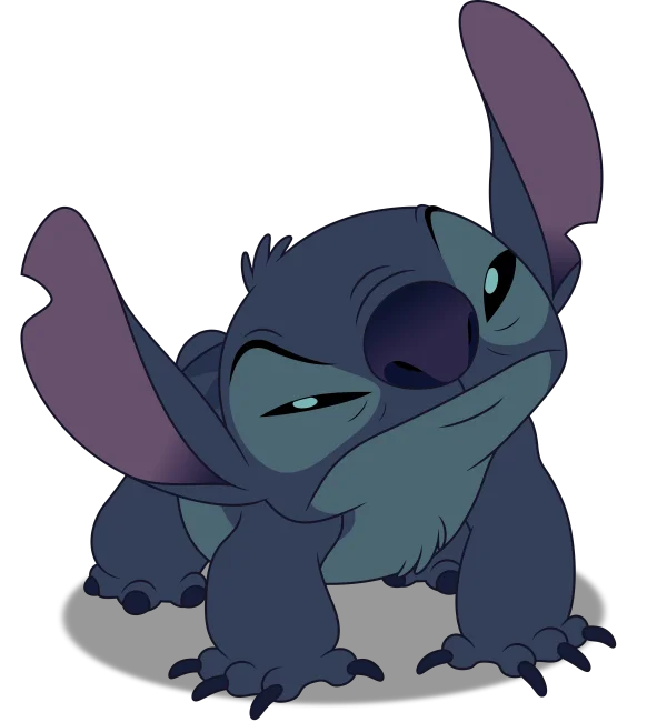 Stitch Winking Face PNG Transparent Background