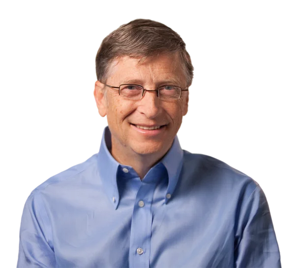 Bill Gates Smiling Portrait PNG Transparent