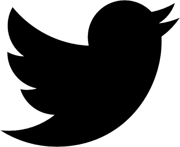 Twitter Logo Black Bird PNG Transparent Background