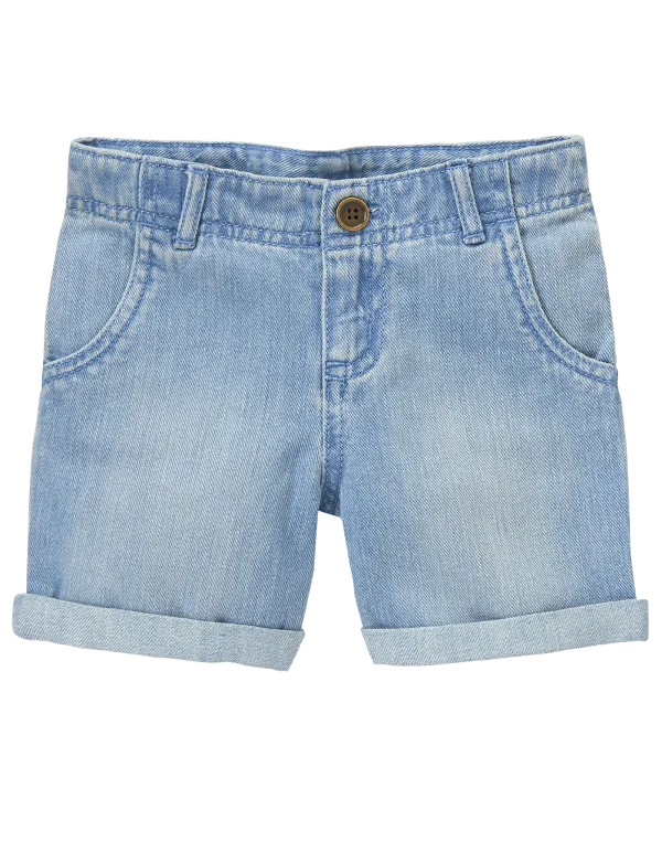 Light Blue Denim Shorts PNG Transparent Background