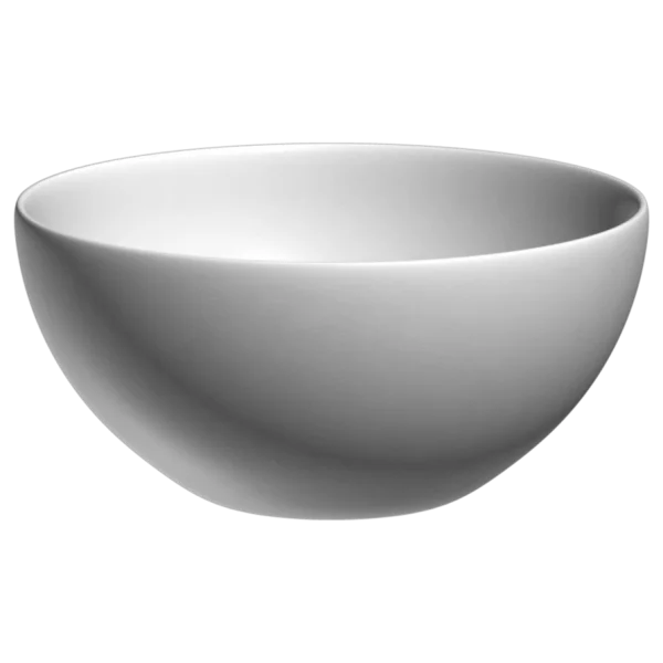 Minimalist White Bowl PNG Transparent