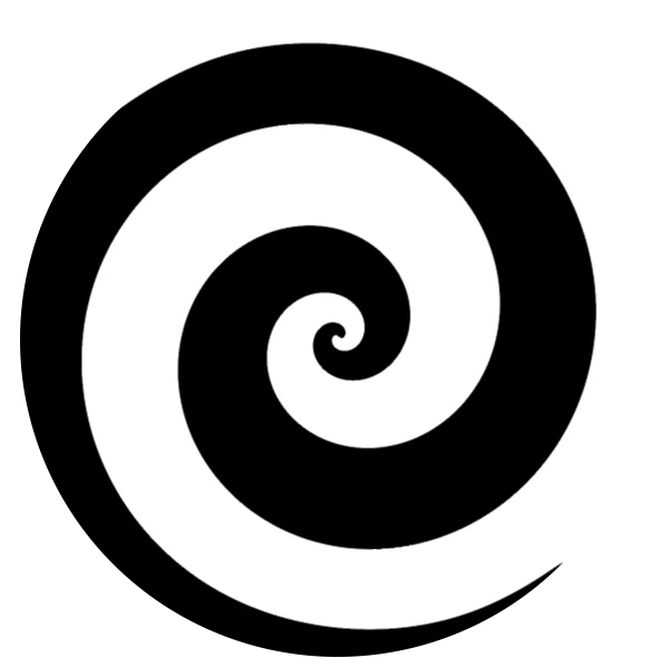Black and White Hypnotic Spiral PNG Transparent Background