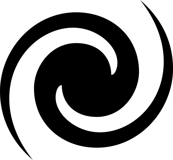 Black Spiral Swirl Design PNG Transparent