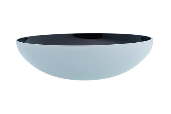 Sleek White Serving Bowl PNG Transparent Background