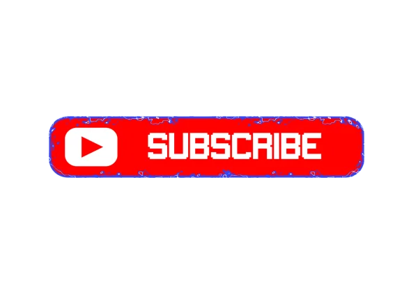 Pixelated YouTube Subscribe Button PNG