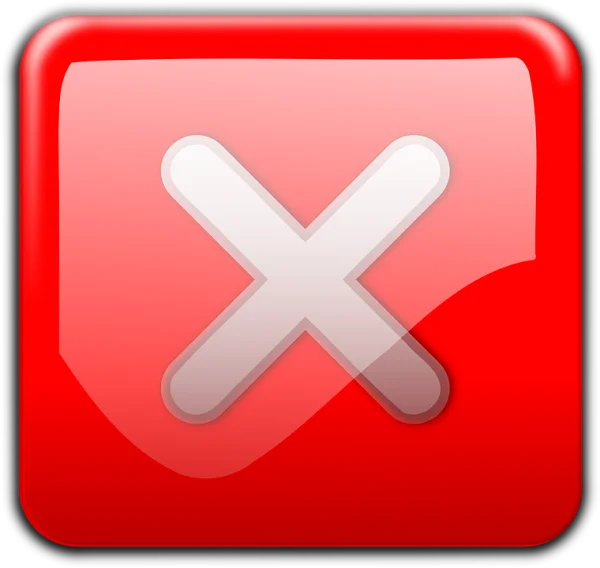 Red Glossy Close X Button Icon PNG