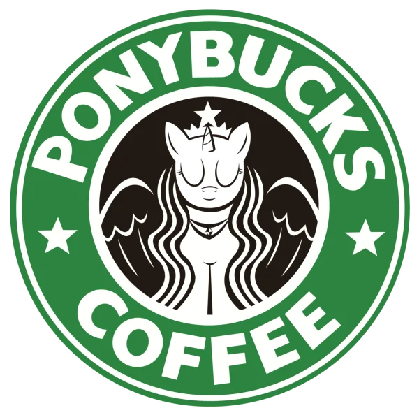 Ponybucks Coffee Logo Transparent PNG
