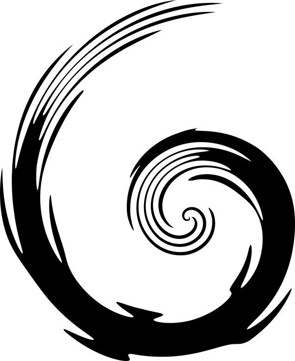 Abstract Black Swirl PNG Transparent Background