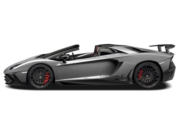 Grey Lamborghini Aventador SVJ Roadster PNG Transparent