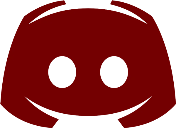 Dark Red Discord Logo PNG Transparent Background