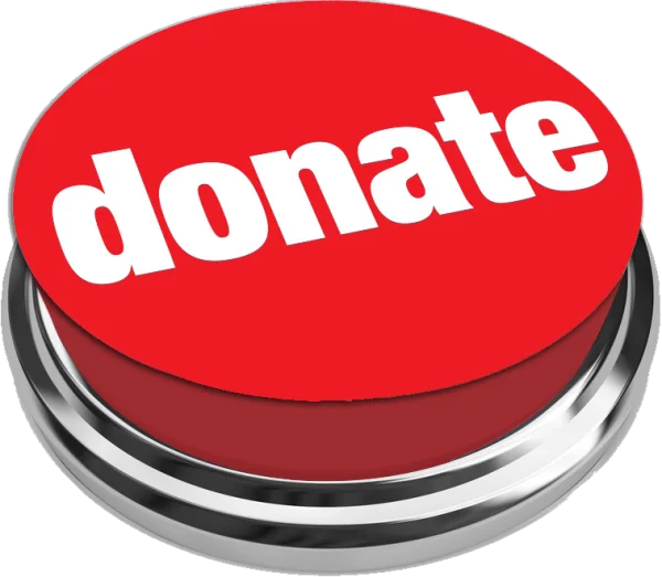 Red Donate Button PNG Transparent Background
