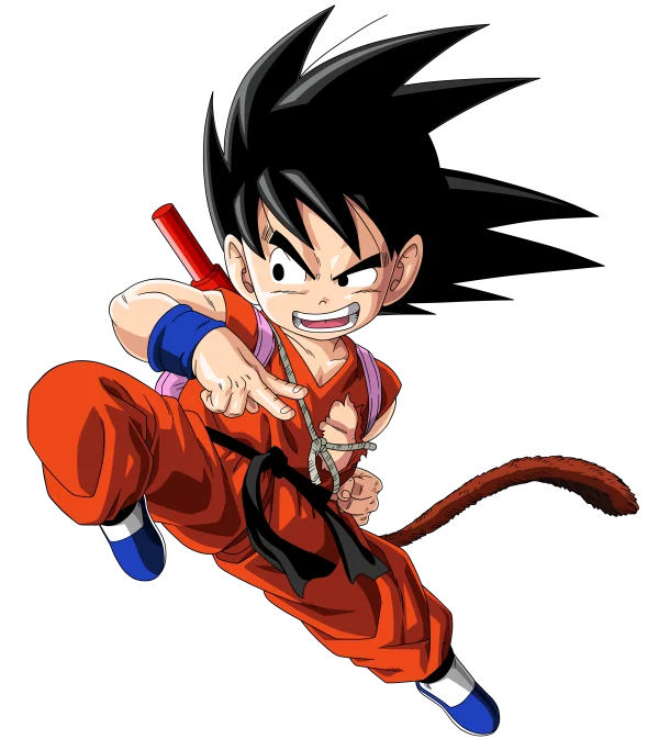 Kid Goku Dragon Ball Anime Character PNG Transparent Background