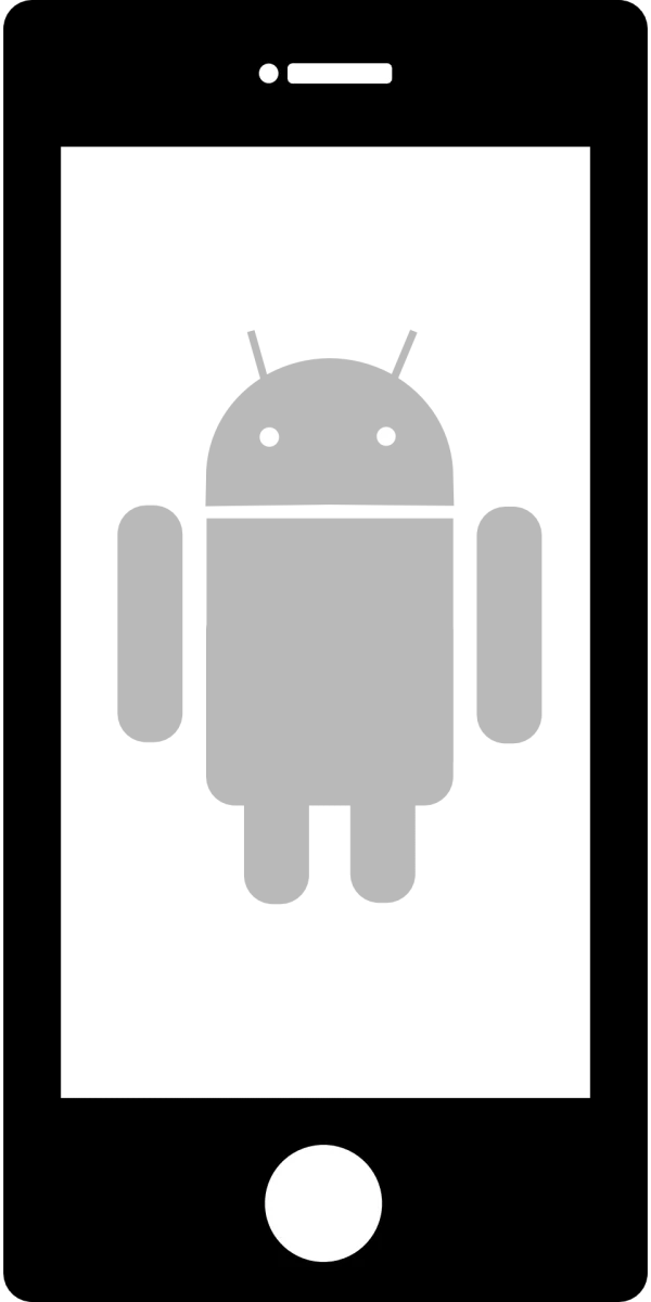 Generic Smartphone Screen Cutout Template PNG