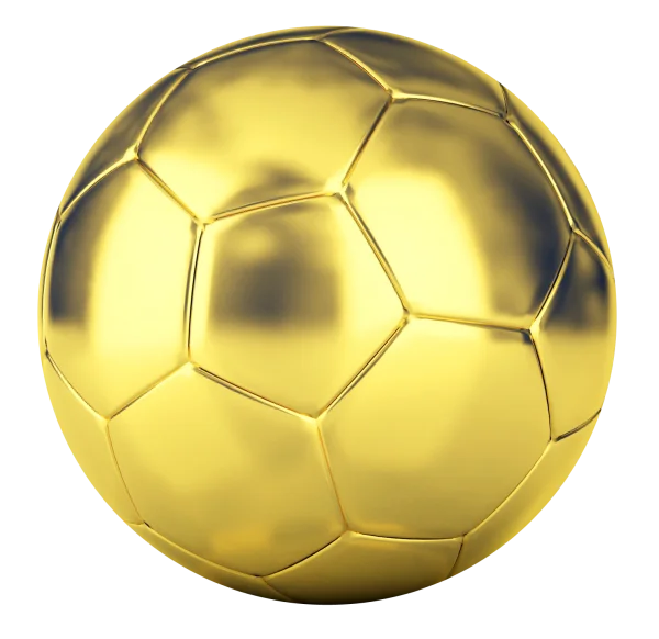 Golden Soccer Ball PNG Transparent Background