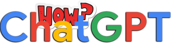 How? ChatGPT Colorful Text Logo PNG Transparent