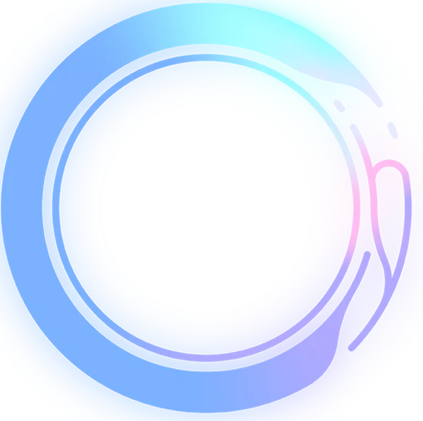 Vibrant Blue Purple Gradient Ring PNG