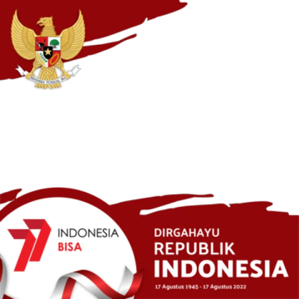 Indonesian Independence Day 77th Anniversary Twibbon Frame