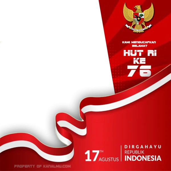 Indonesia 76th Independence Day Twibbon Frame PNG
