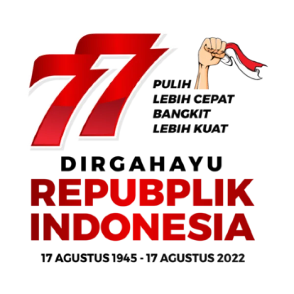 77th Indonesian Independence Day Logo 2022 PNG