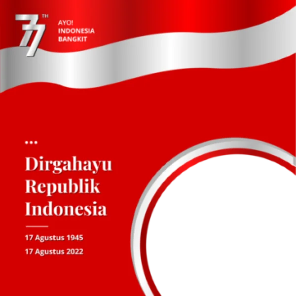 Indonesian Independence Day 77th Anniversary Twibbon Frame