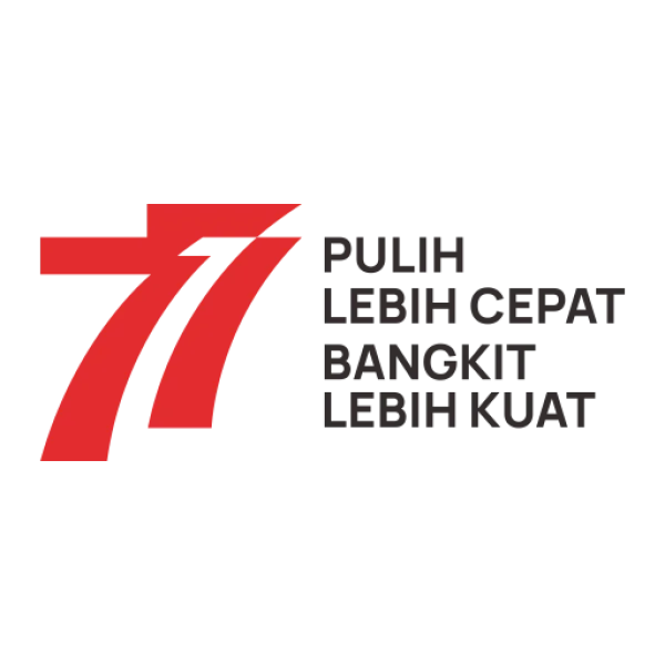 Indonesia 77th Independence Day Logo Pulih Lebih Cepat PNG