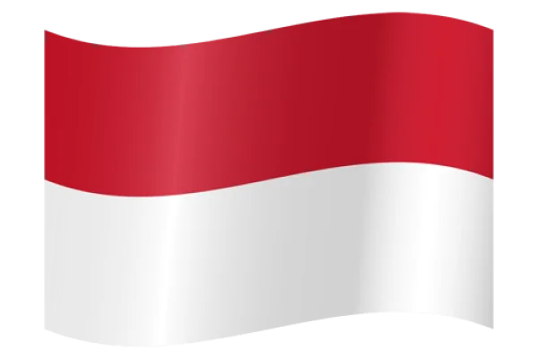 Waving Indonesia Flag PNG Transparent Background