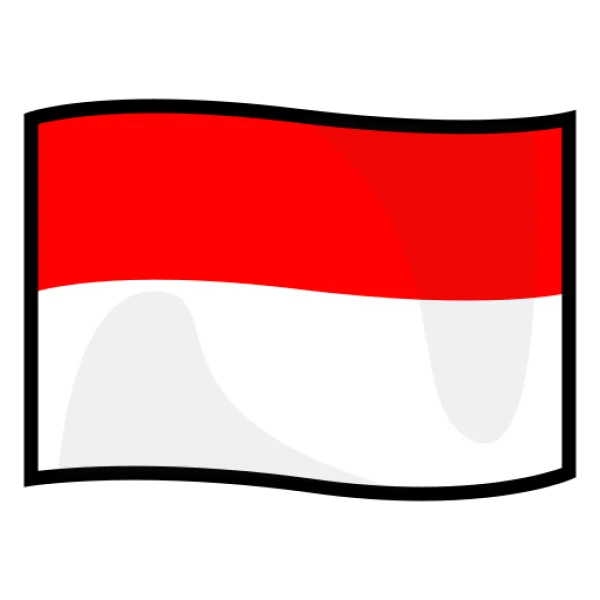 Waving Indonesian Flag PNG Transparent Background