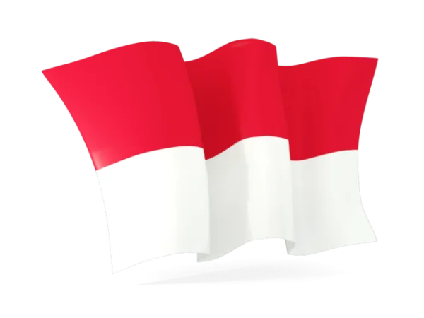 Waving Indonesia Flag PNG Transparent Background