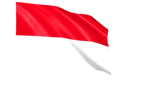 Waving Indonesia Flag PNG Transparent Background