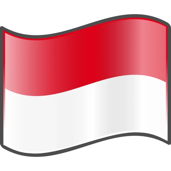 Waving Indonesian Flag PNG Transparent Background
