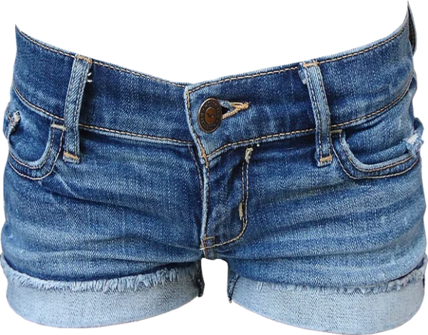 Blue Denim Shorts PNG Transparent Background