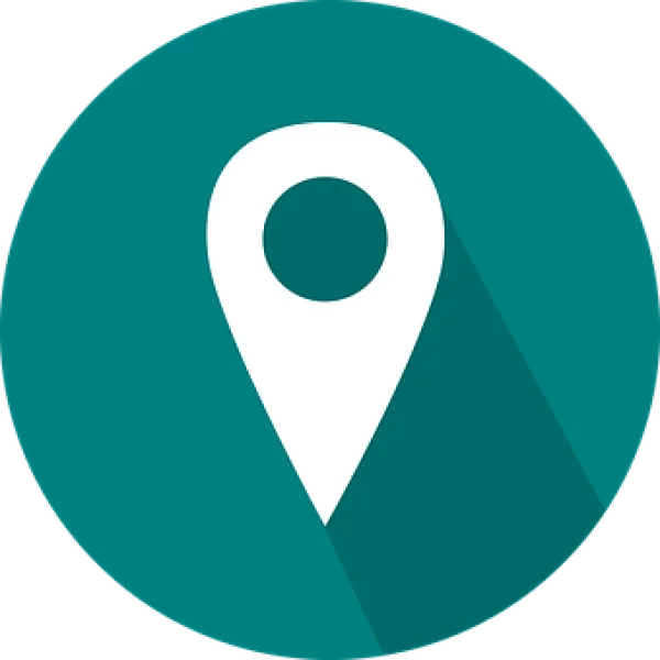 Teal Location Pin Icon PNG