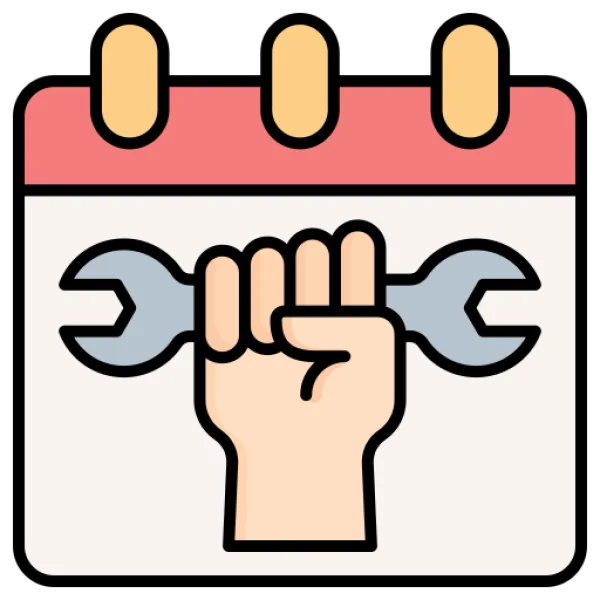 Maintenance Schedule Calendar Icon PNG