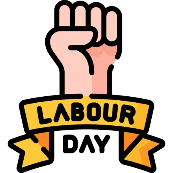 Labour Raised Fist Icon with Banner PNG Transparent