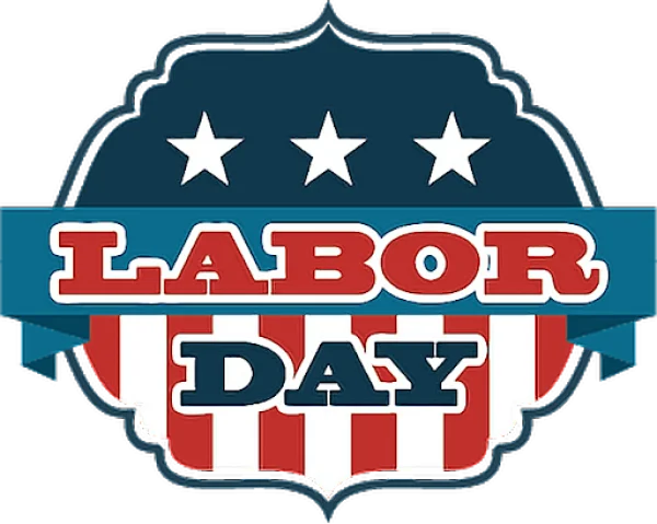 Labor Day Badge Emblem PNG Transparent Background