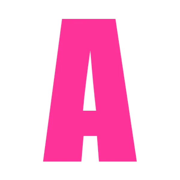 Pink Letter A Transparent Background