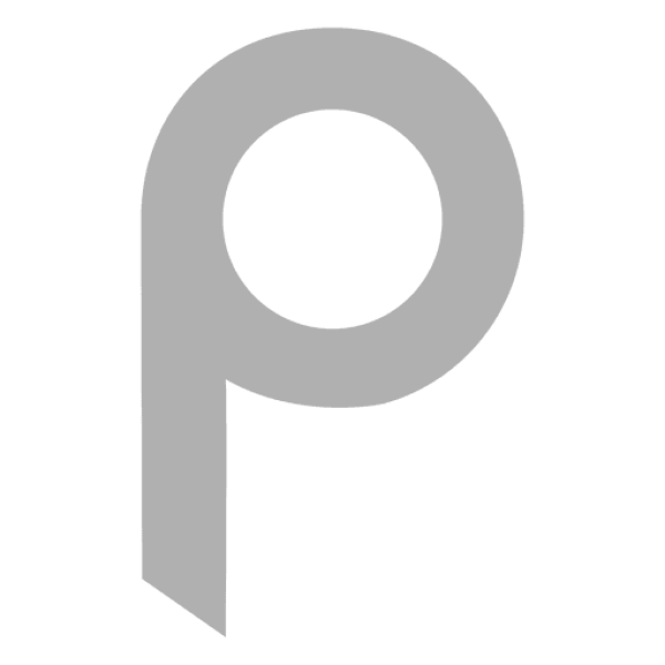 Grey Stylized Letter P Logo Transparent PNG