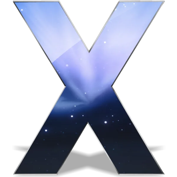Mac OS X Style Letter X Space PNG