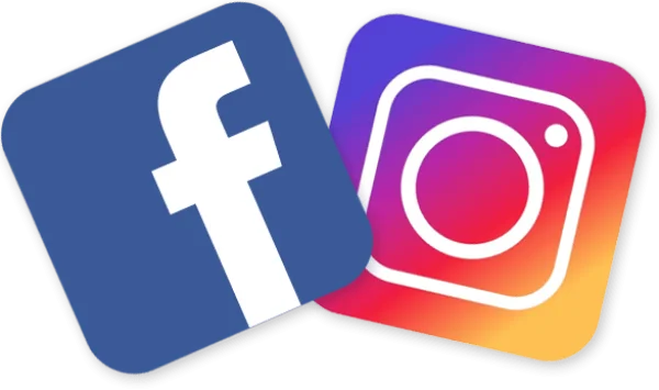 Facebook and Instagram Logos PNG Transparent Background