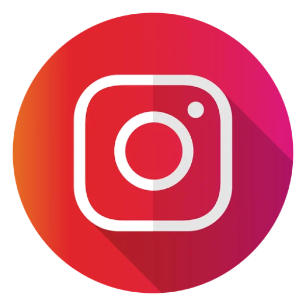 Instagram Logo Icon with Long Shadow PNG