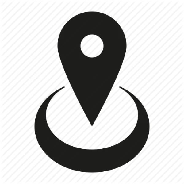 Location Pin Icon with Global Arc PNG