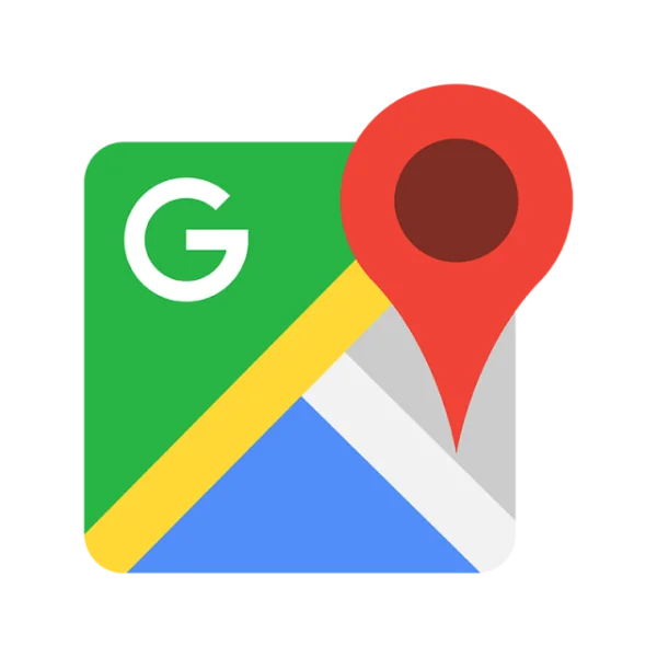 Google Maps Icon with Location Pin PNG Transparent