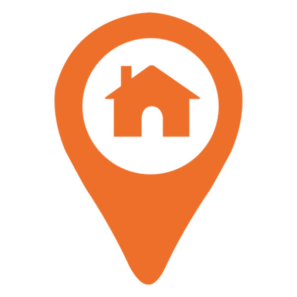 Orange Home Location Pin Icon PNG Transparent