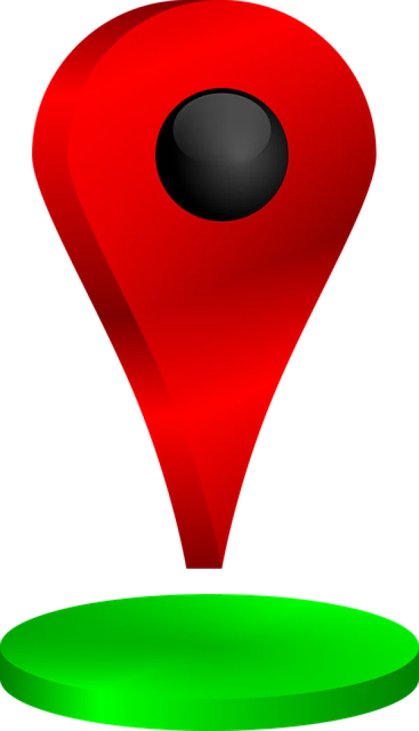 Red 3D Map Pin Location Marker PNG